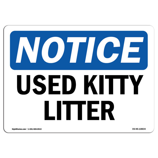 SignMission Used Kitty Litter Sign Wayfair